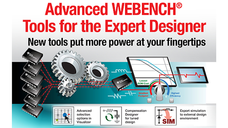 The new WEBENCH Compensation Designer tool predicts and automatically corrects errors in the control loop. (Image courtesy of Texas Instruments).